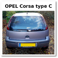 Opel Corsa C vue arrière