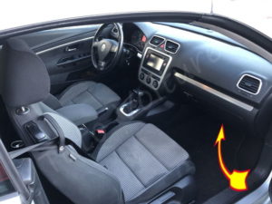 Emplacement filtre habitacle Volkswagen EOS CC Ou se trouve le filtre habitacle Volkswagen EOS CC