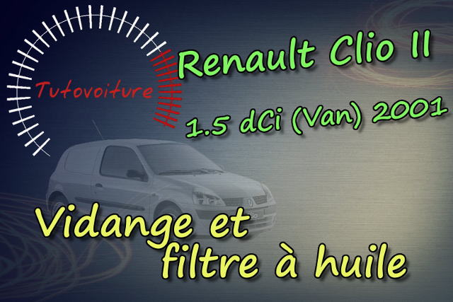 Bouchon de vidange RENAULT Clio II Société Phase 2 1.5 dCi 65cv au